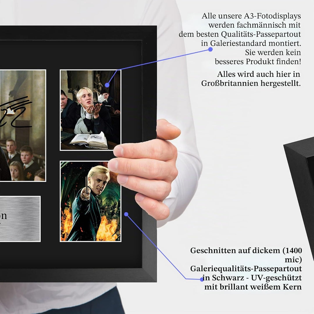 HWC Trading FR A3 Tom Felton Harry Potter Draco Malfoy Geschenke Gedruckt, Signiert Autogramm Bild D