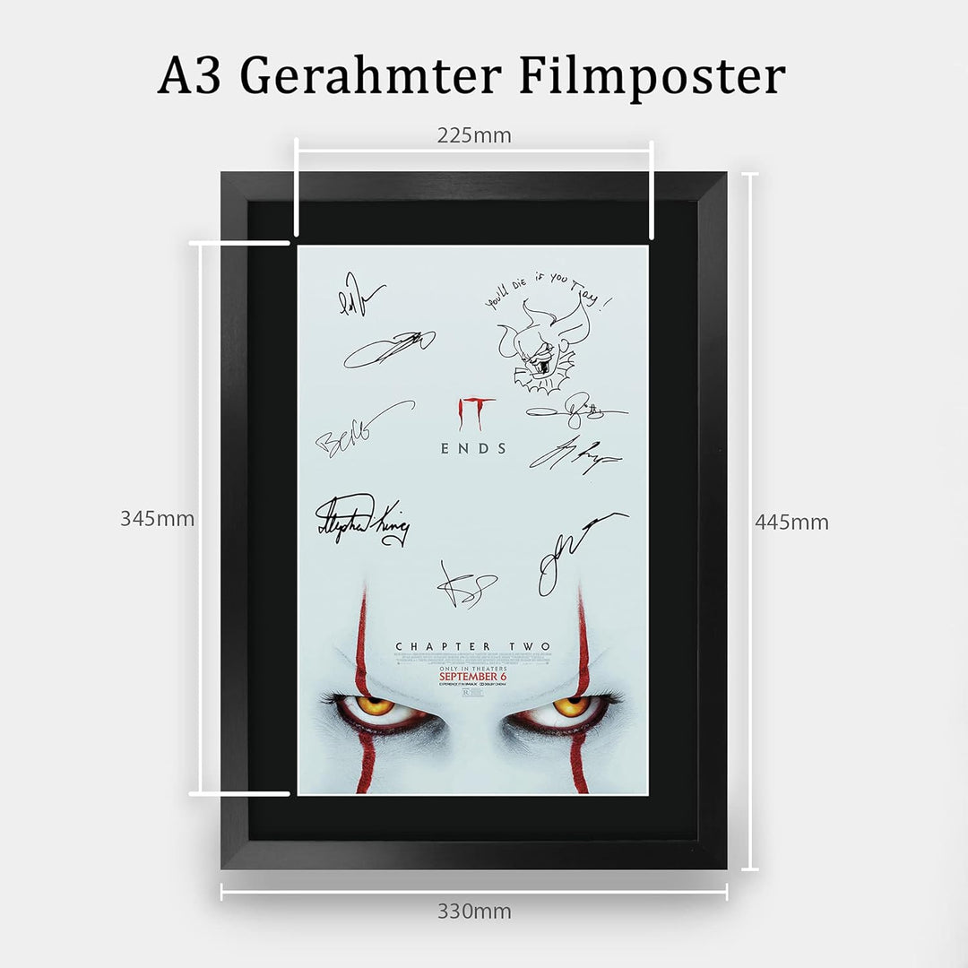 HWC Trading A3 FR IT Kapitel Zwei Bill Skarsgård und Cast Geschenke Printed Poster Autogramm Bild fü