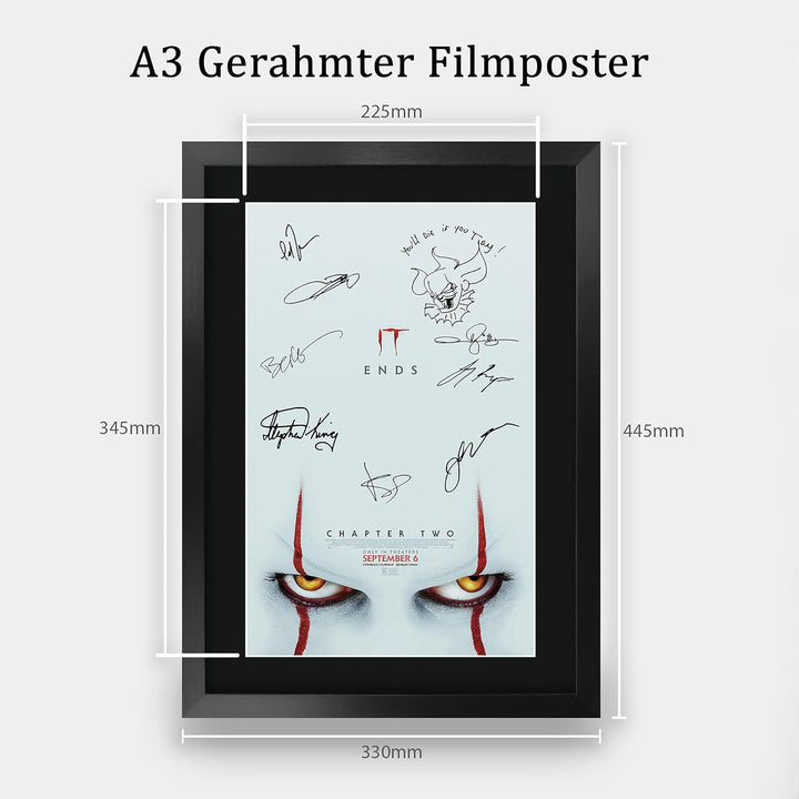 HWC Trading A3 FR IT Kapitel Zwei Bill Skarsgård und Cast Geschenke Printed Poster Autogramm Bild fü