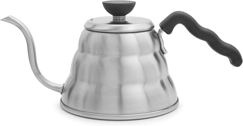 Hario Buono Wasserkocher 1.0 Liter / V60 Coffe Drip Kettle 1.0 Litres, M M Stainless Steel, Silver,