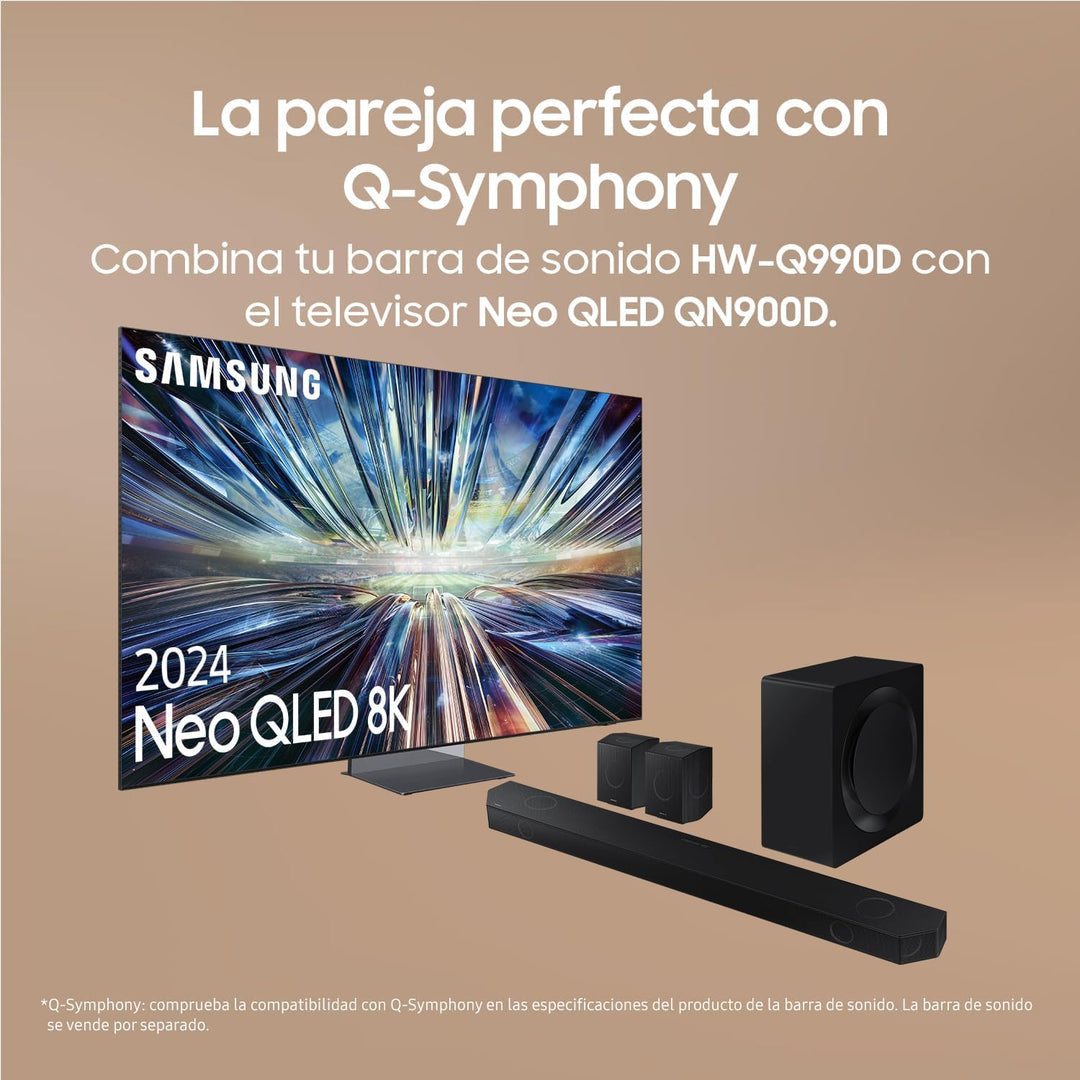 SAMSUNG Soundbar HW-Q990D/ZF 2024 - Dolby Atmos Wireless, Q-Symphony, 11.1.4 Kanäle, SpaceFit Sound