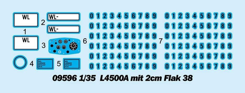 Trumpeter 09596 - German L4500A Mit 2Cm Flak 38 - massstab 1/35 - Modellbausatz