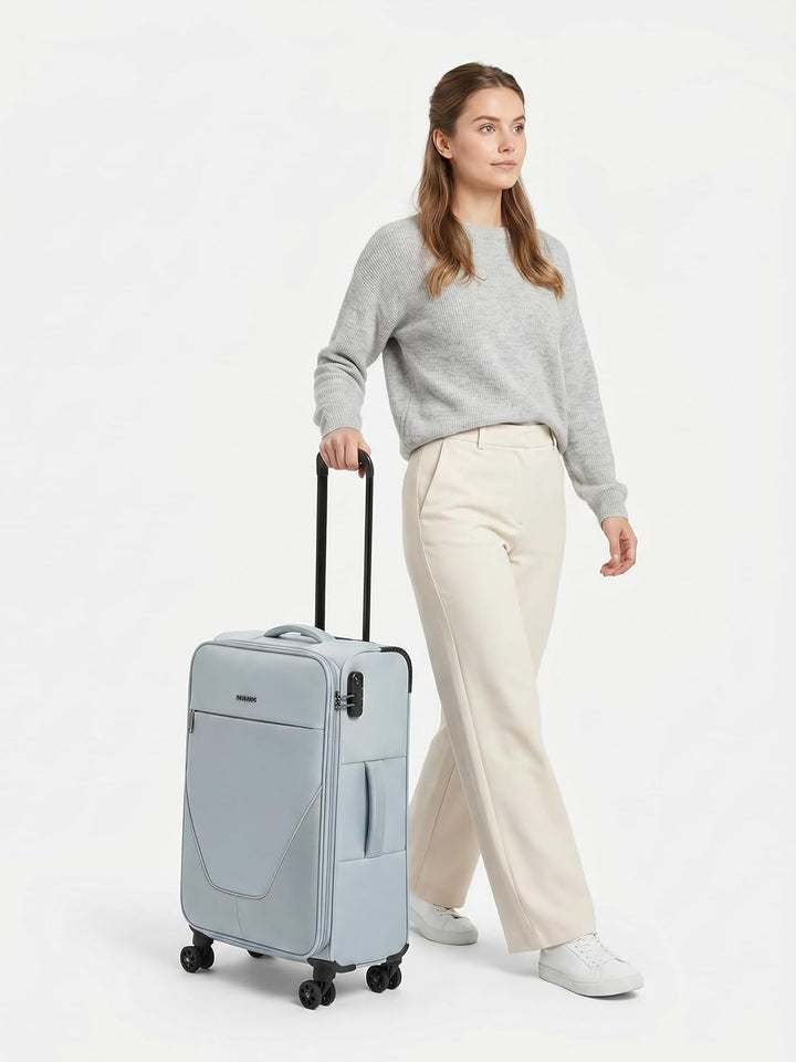 Stratic Check-in Koffer für Damen und Herren | mittelgrosser Trolley 42 x 26 x 65 cm aus hochwertige