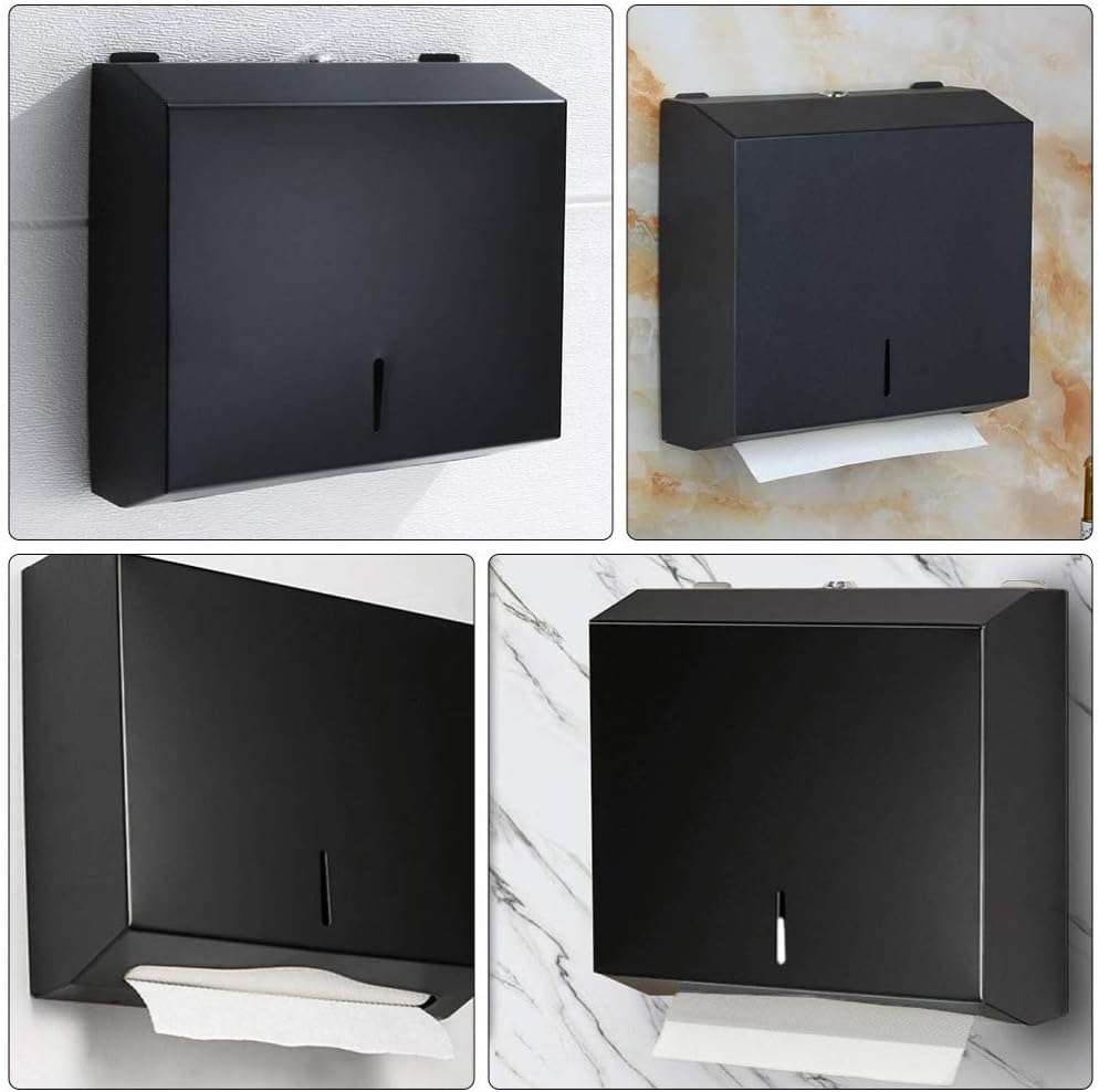 DOITOOL Wand-Papierhandtuchspender Edelstahl Taschentuchhalter Hand Papierhandtuchspender für Büro B