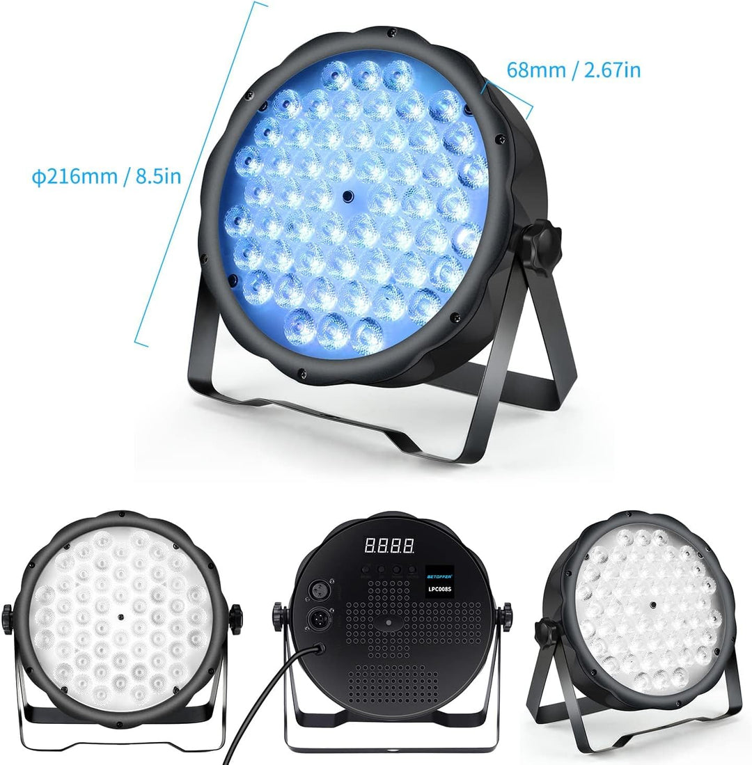 BETOPPER DJ Lichter Disco Lichter Bühne Lichter 54 * 1.5W par led RGB 3-in-1 Sprachsteuerung / DMX51