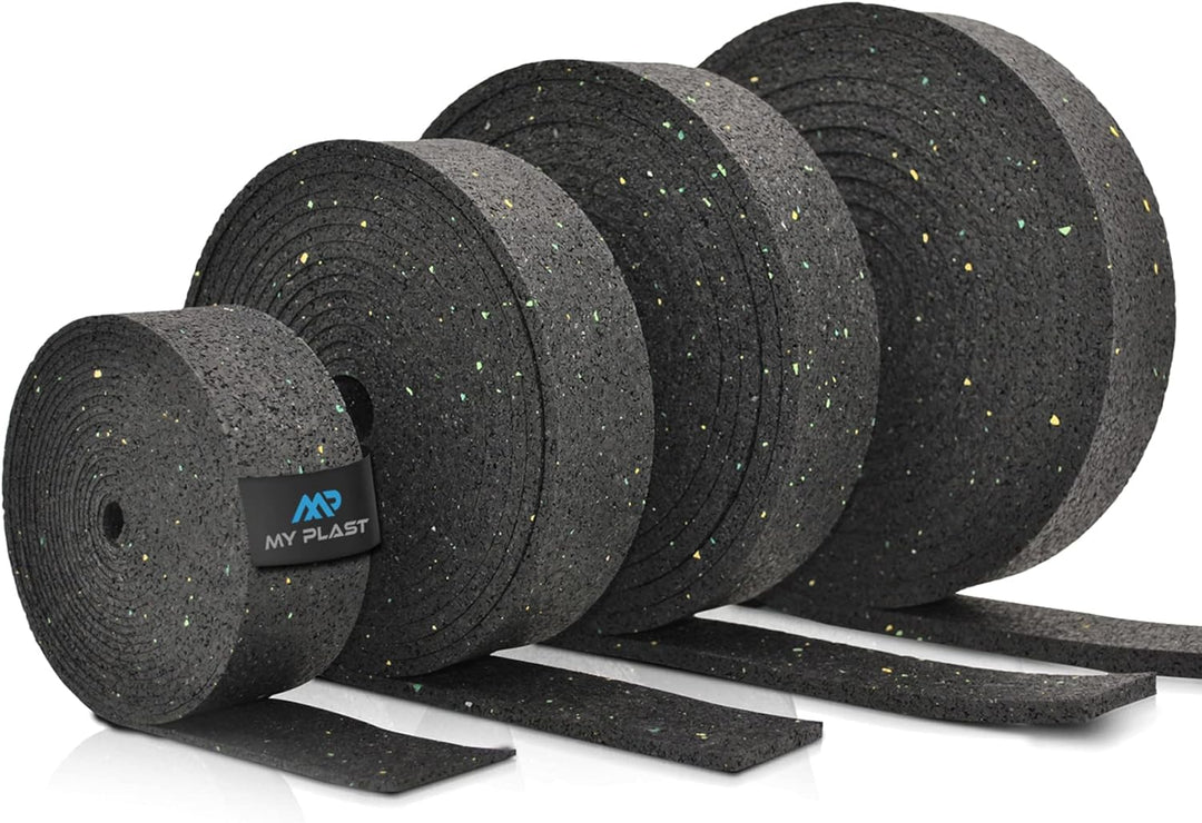 My Plast Terrassen-Pads Rolle – wasserbeständige Gummigranulat-Rolle für Terrassenbau, belastbare Ba
