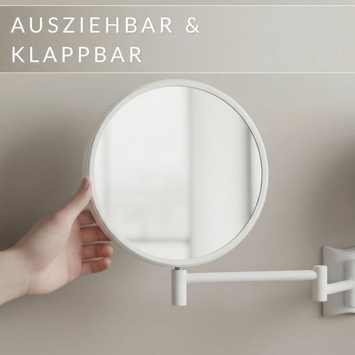 Libaro Kosmetikspiegel Imola 360° Schminkspiegel mit Wandmontage, Rasierspiegel doppelseitig mit Ver