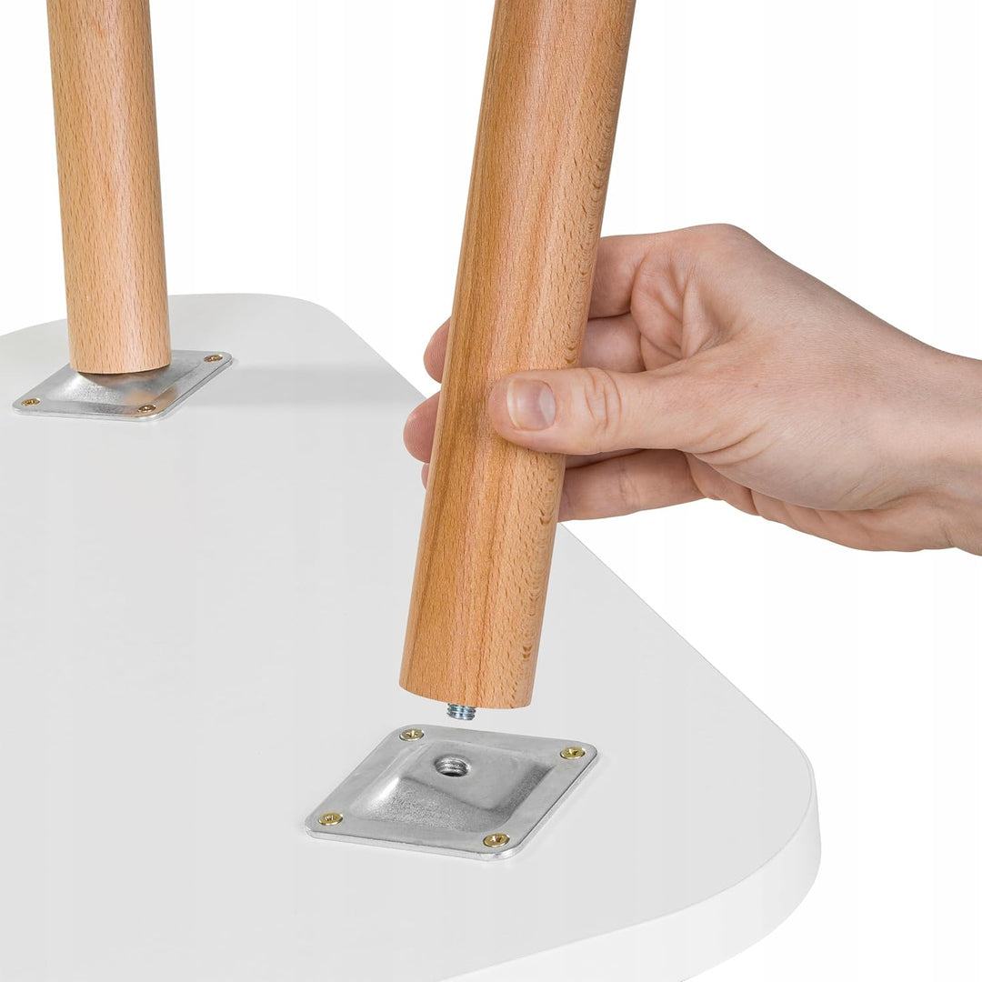 P&amp;P Furniture Kindertisch Weiss 60×40×47 cm – Stabiler Spieltisch &amp; Lerntisch für Kinder 2–7 J. – MD