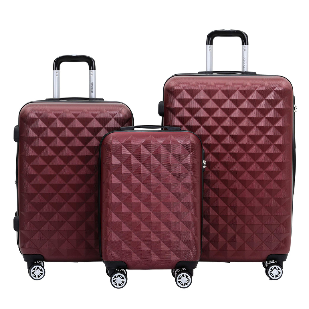 BEIBYE Trolley Koffer Reisekoffer Reisekofferset Gepäckset Kofferset 4 Zwillingsrollen Hartschale (W