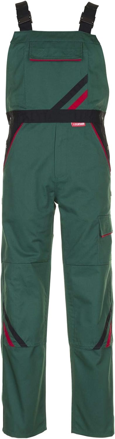 Planam Highline Herren Latzhose grün schwarz rot Modell 2335 Grösse 24 grün/schwarz/rot 24, grün/sch