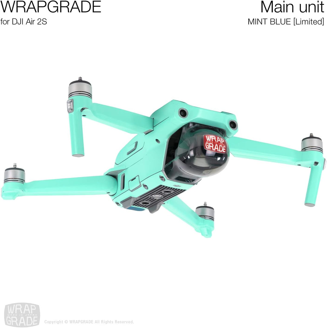 Wrapgrade Main Unit Skin kompatibel mit DJI Air 2S (Mint Blue), Mint Blue