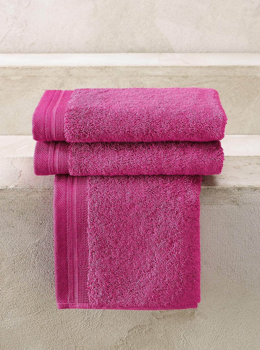 De Witte Lietaer Contessa Luxe Gästehandtücher, Baumwolle, Magenta, 40 x 60 cm, 3 Stück 40x60 Magent