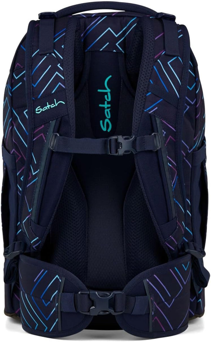 Satch Pack Schulrucksack Set 2tlg. inkl. Pencil Slider (Purple Laser), Purple Laser
