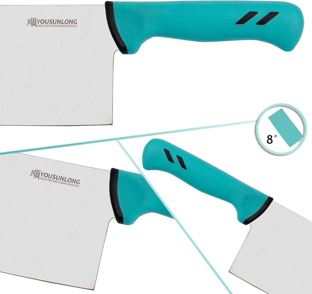 YOUSUNLONG Hackmesser - 203mm Fleisch- und Gemüseschneidmesser - Klinge aus hochwertigem Molybdänsta