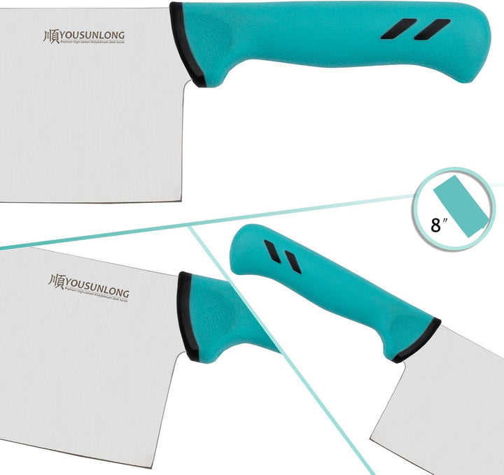 YOUSUNLONG Hackmesser - 203mm Fleisch- und Gemüseschneidmesser - Klinge aus hochwertigem Molybdänsta