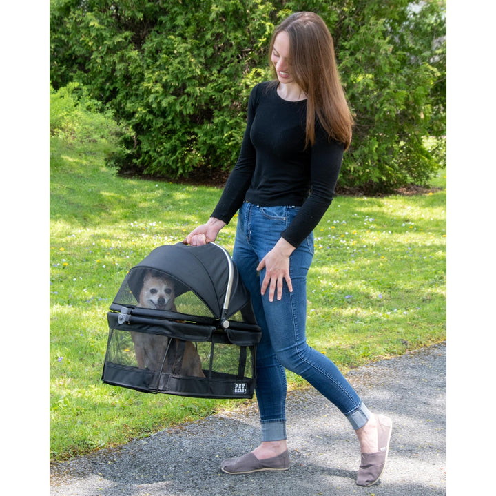 Pet Gear No Zip View 360 Haustier-Sicherheitsträger &amp; Autositz für kleine Hunde und Katzen, Druckkno