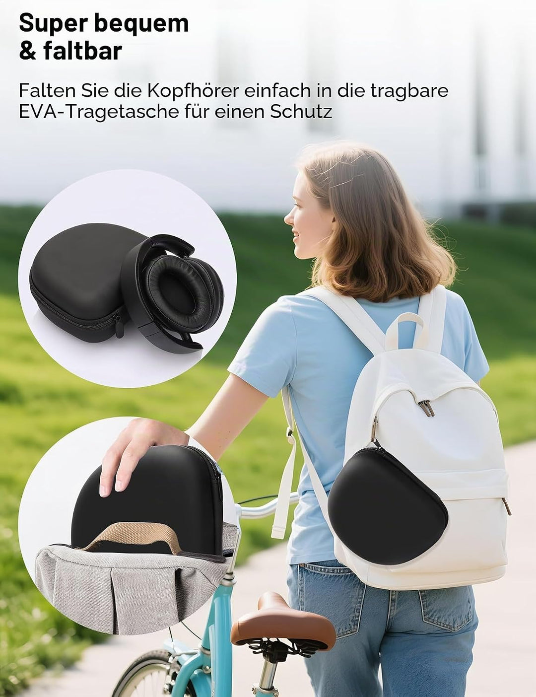 Bluetooth Kopfhörer Over Ear,Hybrid Active Noise Cancelling,20h Spielzeit im ANC-Modus,Hi-Res Audio