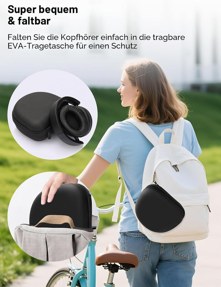 Bluetooth Kopfhörer Over Ear,Hybrid Active Noise Cancelling,20h Spielzeit im ANC-Modus,Hi-Res Audio