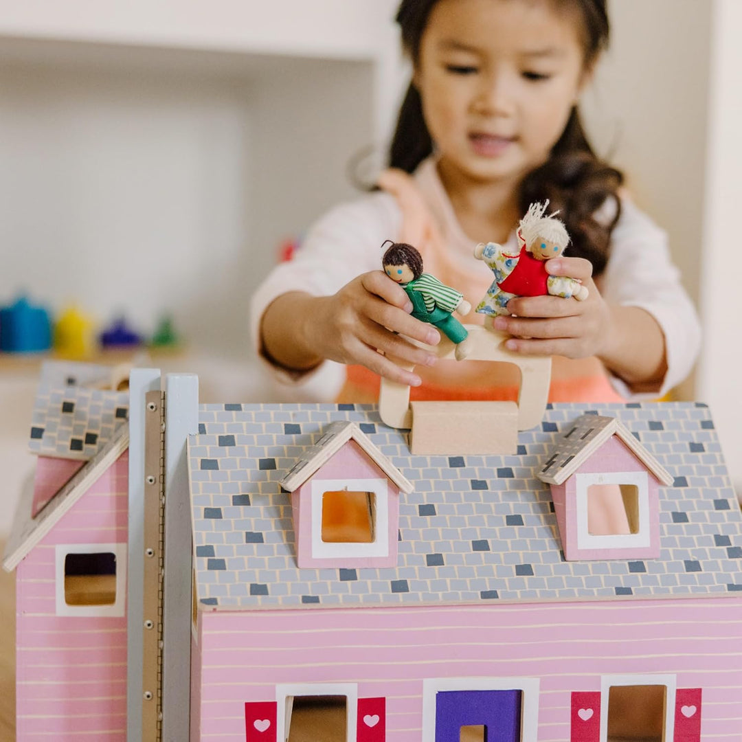 Melissa &amp; Doug Puppenhaus zum Falten und Mitnehmen | Puppenhäuser und Puppen | Spielsets | 3+ | Gesc