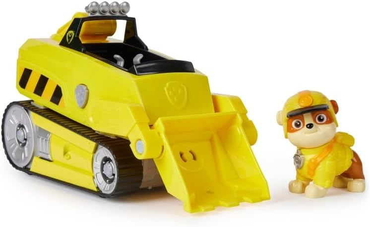 PAW PATROL Jungle Pups – Nashorn-Fahrzeug mit Rubble-Figur (Basis Fahrzeug), Spielzeug für Kinder ab