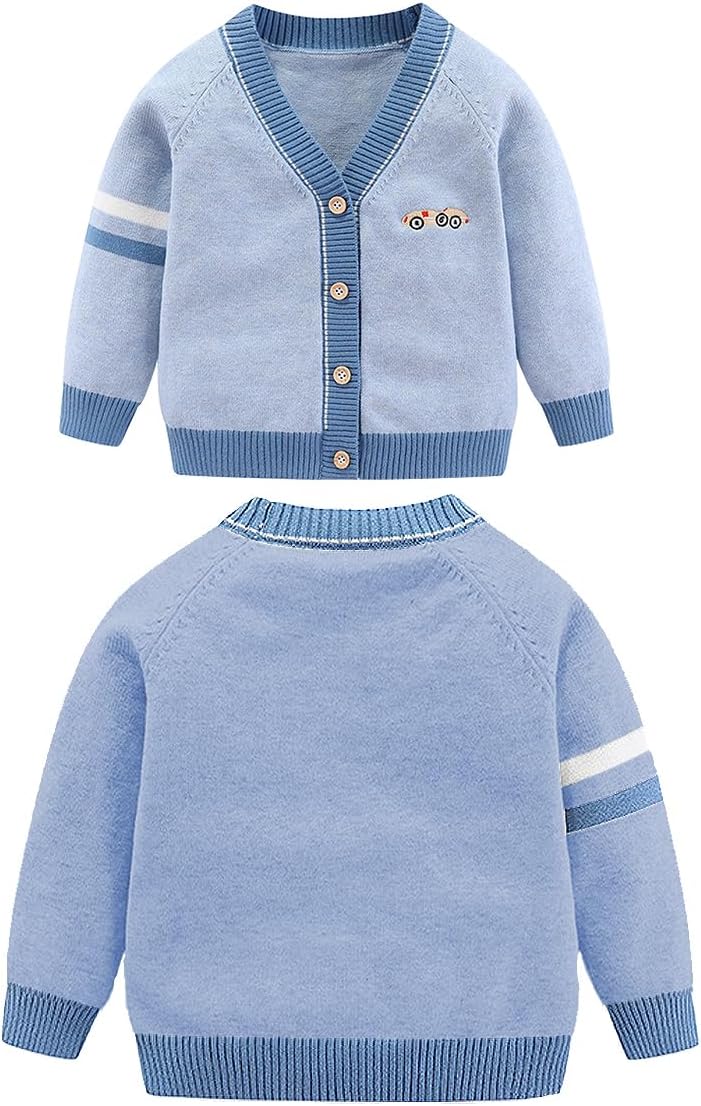 Kleinkind Baby Jungen Strickjacke kleine Jungen V-Ausschnitt Baumwolle Pullover Kinder Lange Ärmel J