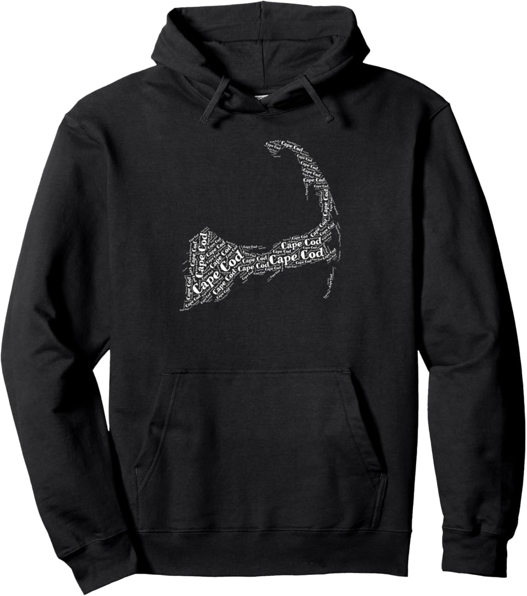 Cape Cod Word Map Massachusetts USA Pullover Hoodie