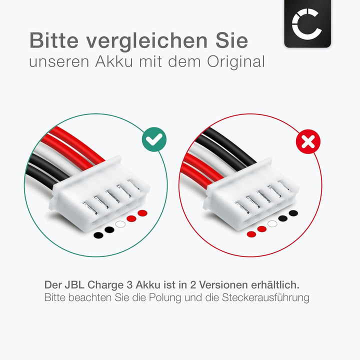 CELLONIC, Lautsprecherakku kompatibel mit JBL Charge 3 (2016) (6000mAh, 3.7V) Ersatzakku GSP1029102A