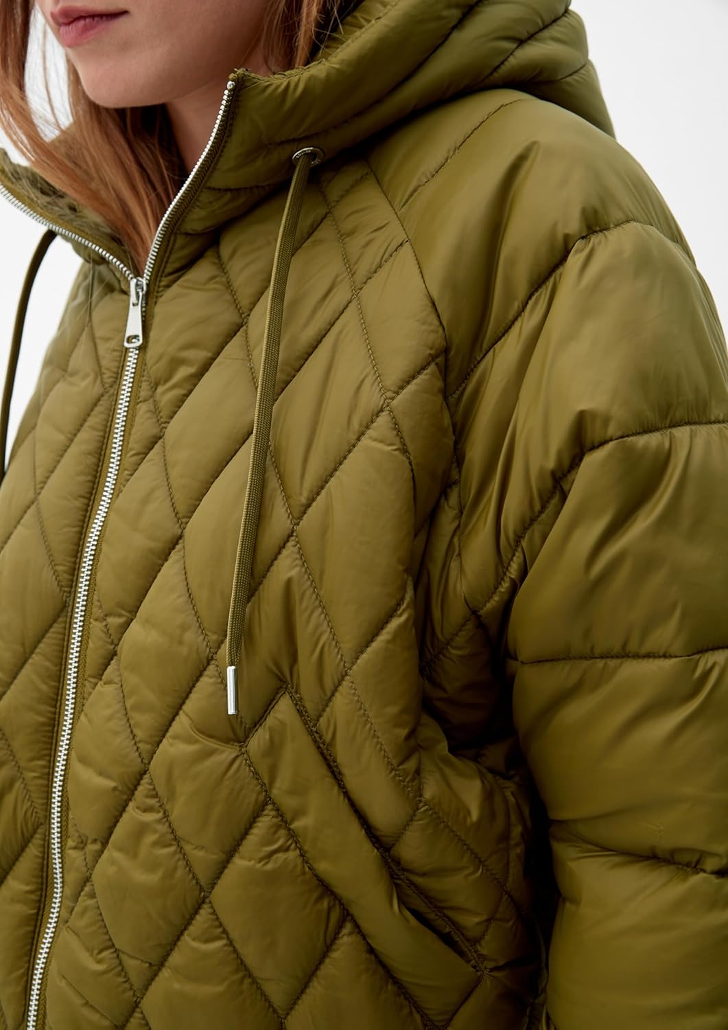 s.Oliver Steppjacke mit Kapuze, Khaki/Oliv