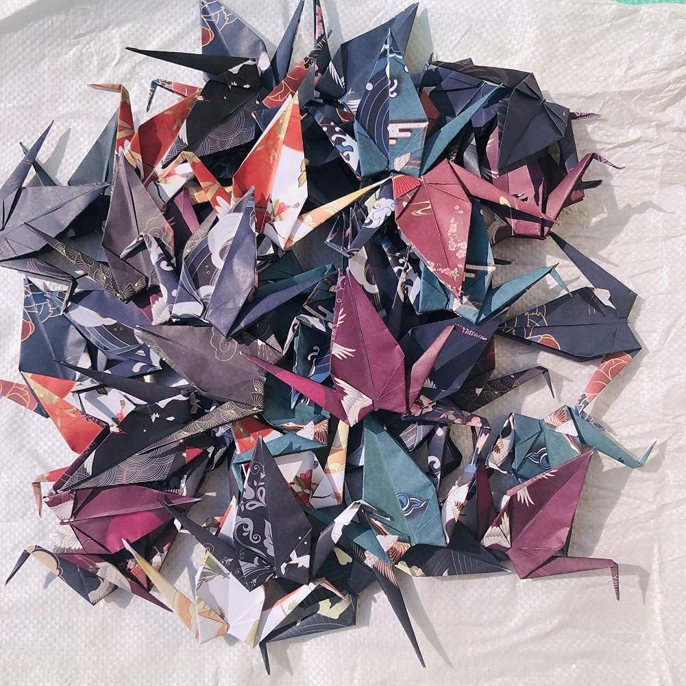 Origami-Papier-Kraniche, gross, 14,2 cm, handgefertigt, für Hochzeit, Party, Geburtstag, Babyparty,