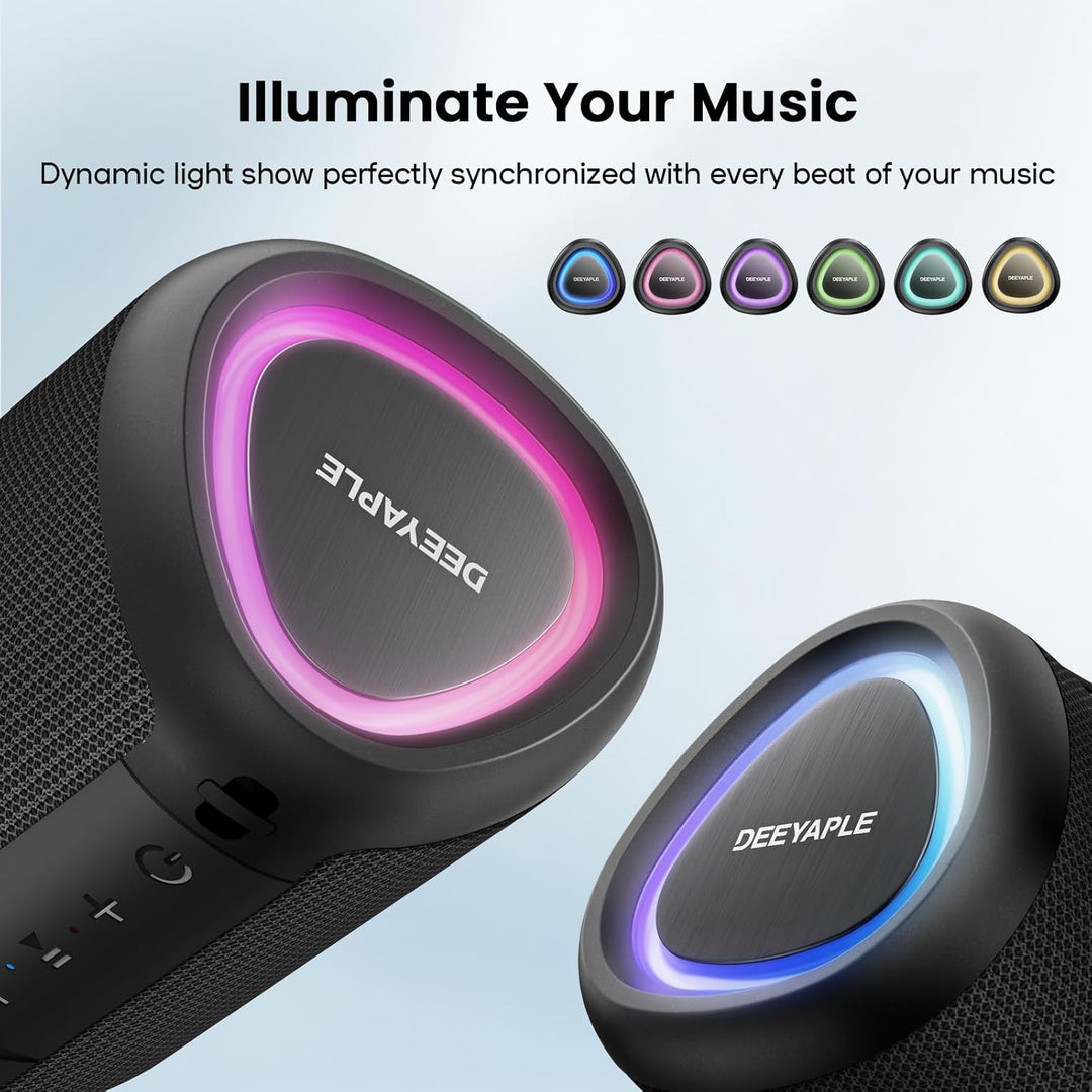 Deeyaple A46 Bluetooth-Lautsprecher Bluetooth 5.3, Surround-Sound, kompakt und tragbar, 10 Stunden A