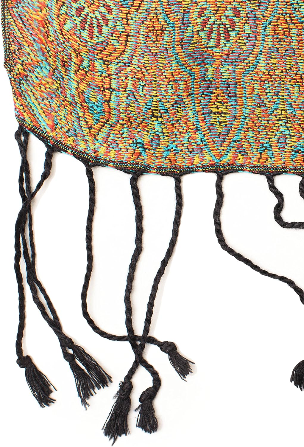 ufash Pashmina 100% Seidenschal aus Indien für Damen & Herren, Paisley Muster, 160 x 35 cm - Schal a