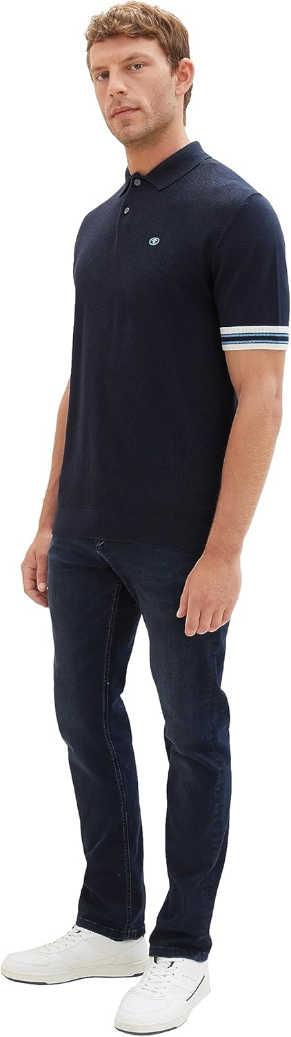 TOM TAILOR Herren Josh Regular Slim Jeans mit Stretch 29W / 32L 10170 - Blue Black Denim, 29W / 32L