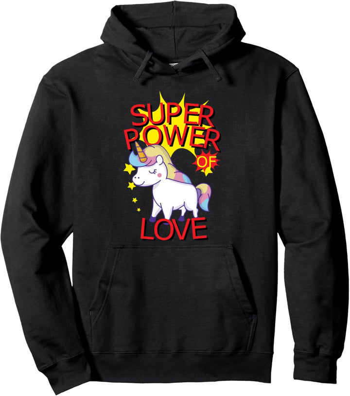 Einhorn Super Power Of Love Pullover Hoodie
