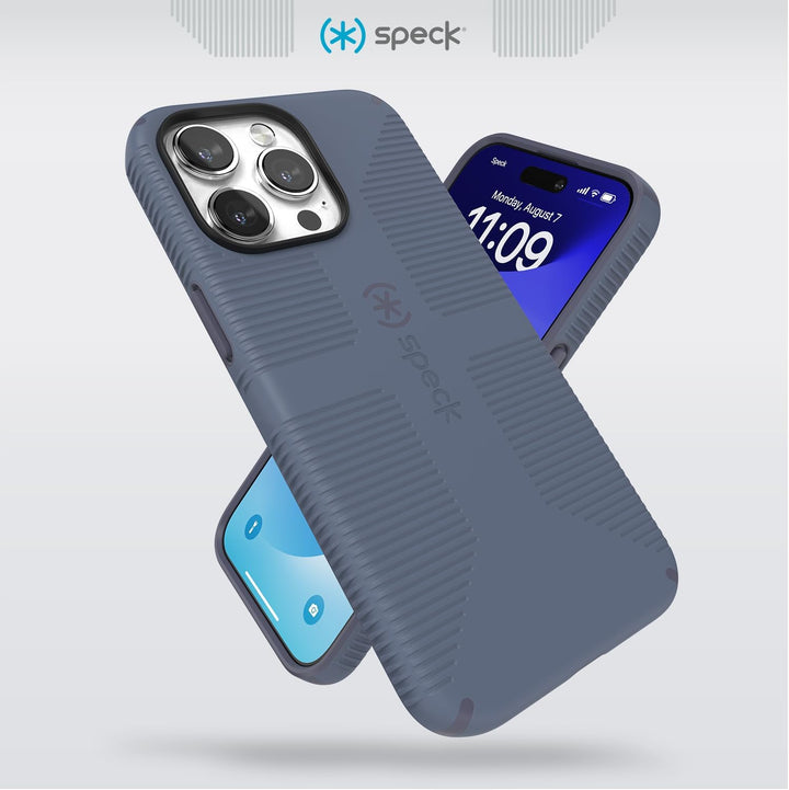 Speck Schutzhülle für iPhone 15 Pro Max – gebaut für MagSafe, Fallschutz, Kratzfest, weich, 17,5 cm