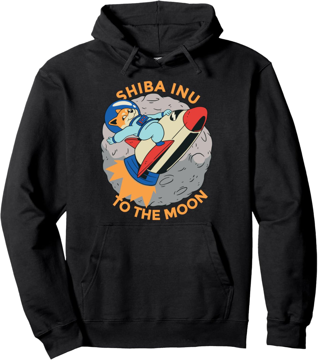 Kryptowährung Kunst für Shiba Inu zum Mond Krypto Meme Pullover Hoodie