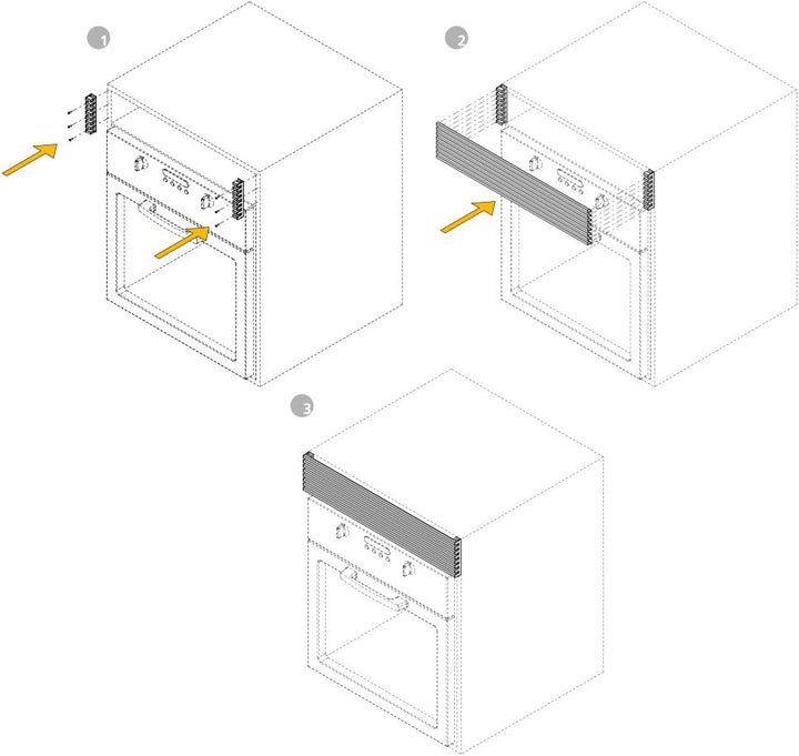Emuca 8934862 Belüftungsgitter für Kühlschrank/Herd aus Mattiert Aluminiumeloxierung Matter Aluminiu