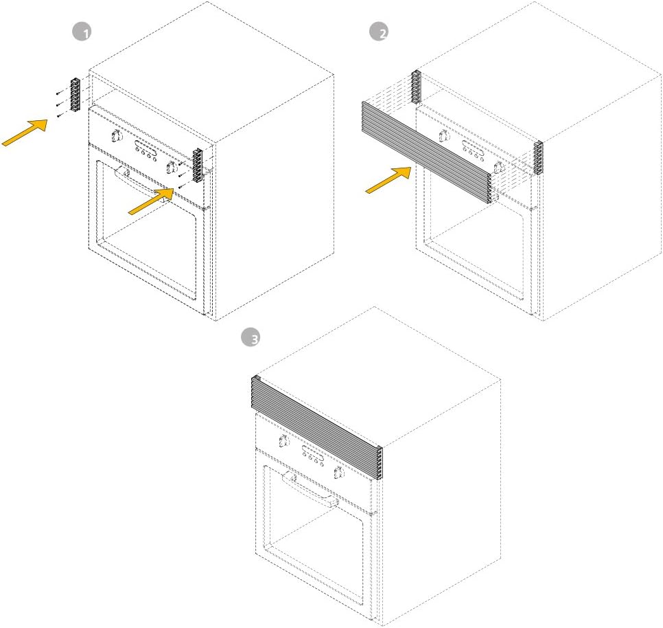 Emuca 8934862 Belüftungsgitter für Kühlschrank/Herd aus Mattiert Aluminiumeloxierung Matter Aluminiu
