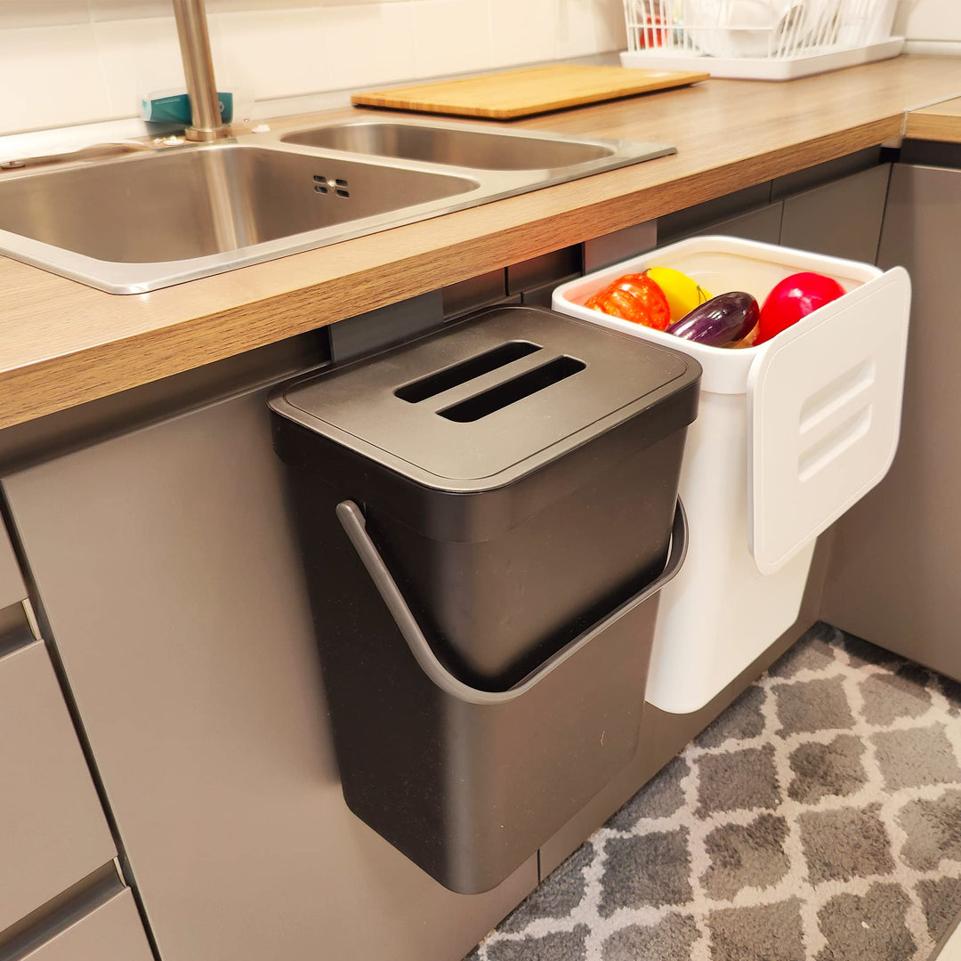 stonespace Mülleimer unter der Spüle, Küche, Komposteimer, Windeleimer, 12 l, hängender Mülleimer fü