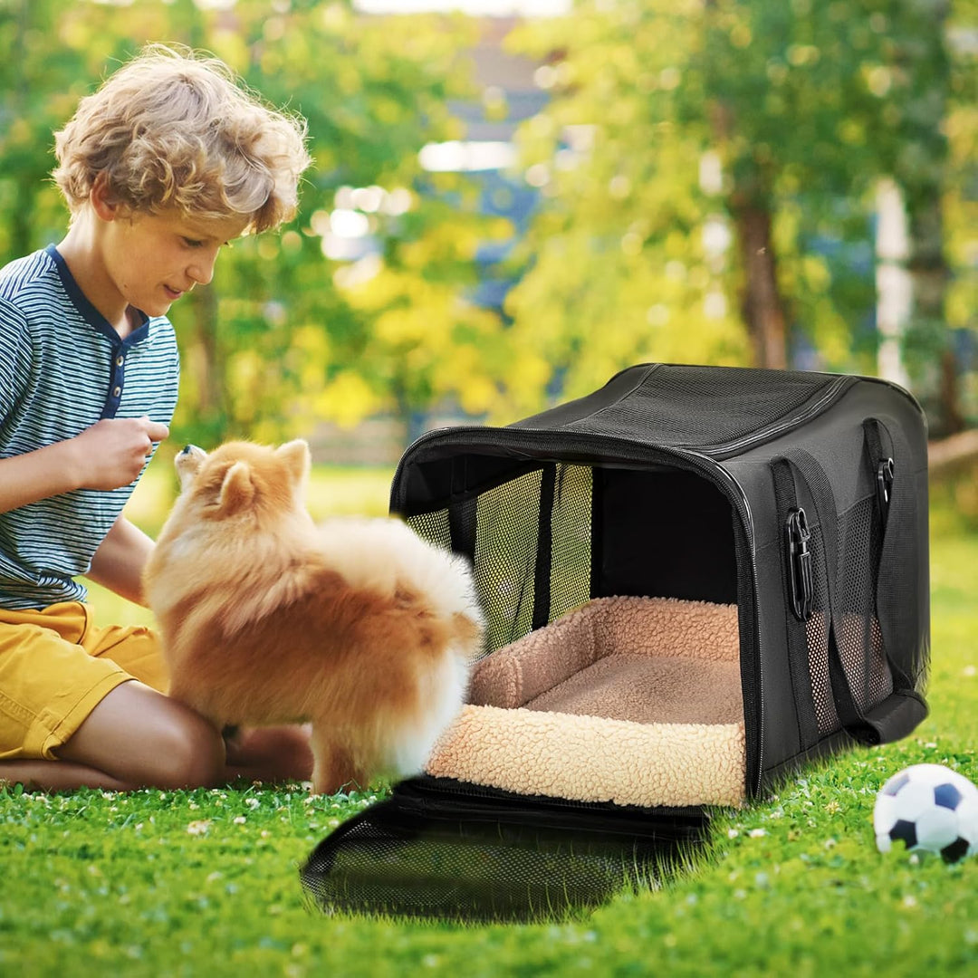 Petsfit Transporttasche Katze für Auto, Hundetasche mit Gurtschnalle Transportbox Katze mit weichen