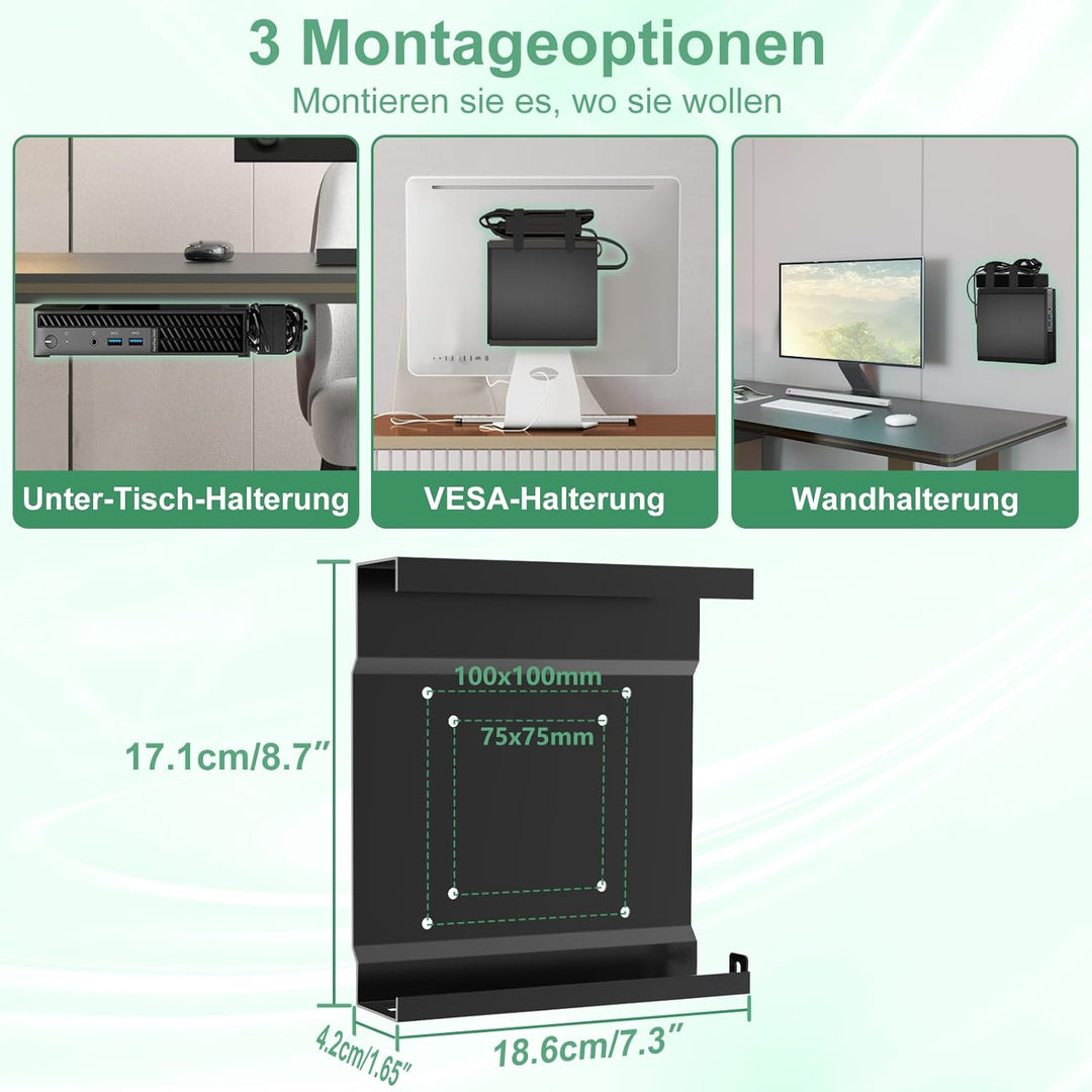 Halterung für Dell Optiplex Micro Mini PC Halterung VESA/Wand /Unter Schreibtisch Halterung für Dell