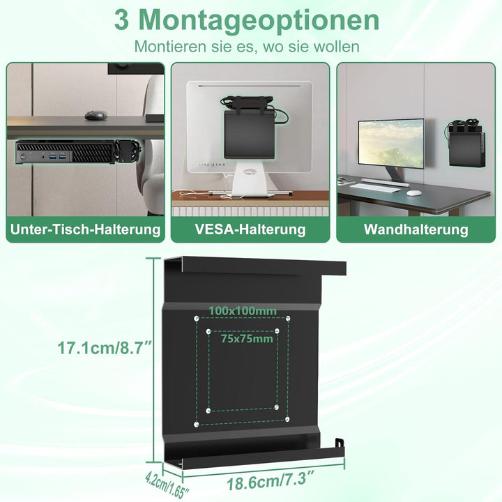 Halterung für Dell Optiplex Micro Mini PC Halterung VESA/Wand /Unter Schreibtisch Halterung für Dell