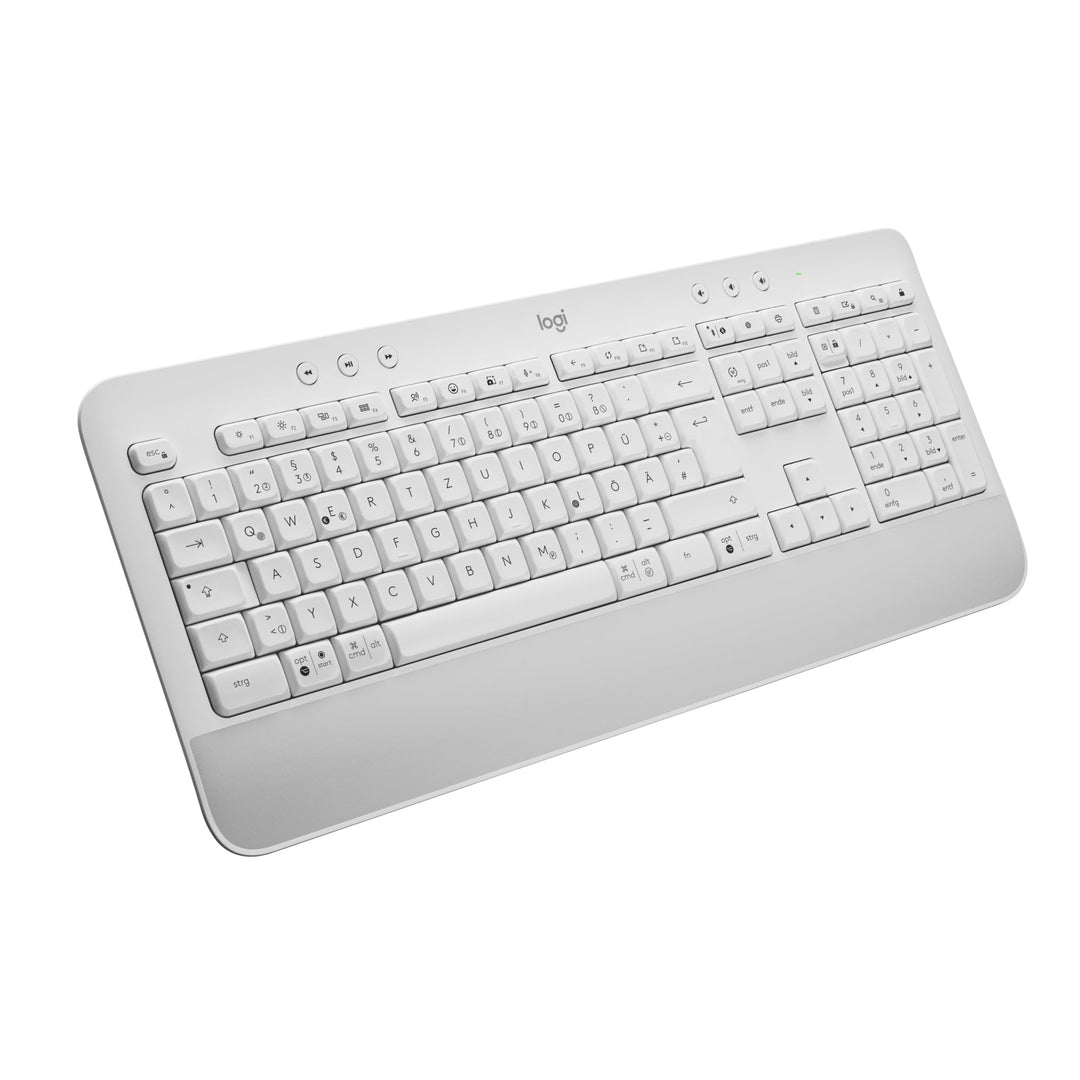 Logitech Signature K650 Comfort kabellose Tastatur mit Handballenauflage, BLE Bluetooth/Logi Bolt US