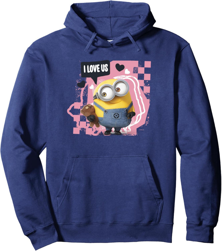 Minions Valentine's Day I Love Us Bob Teddy Bear Pullover Hoodie