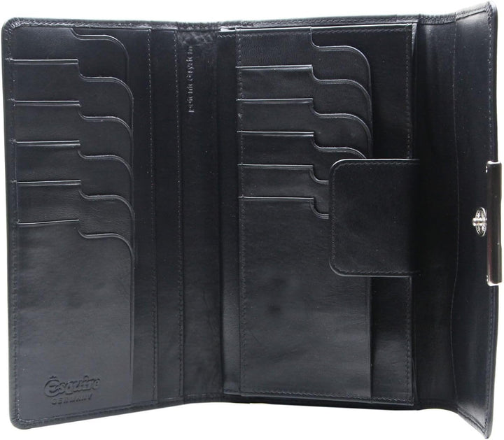 Esquire Helena Damenlangbörse 18 cm schwarz, Schwarz
