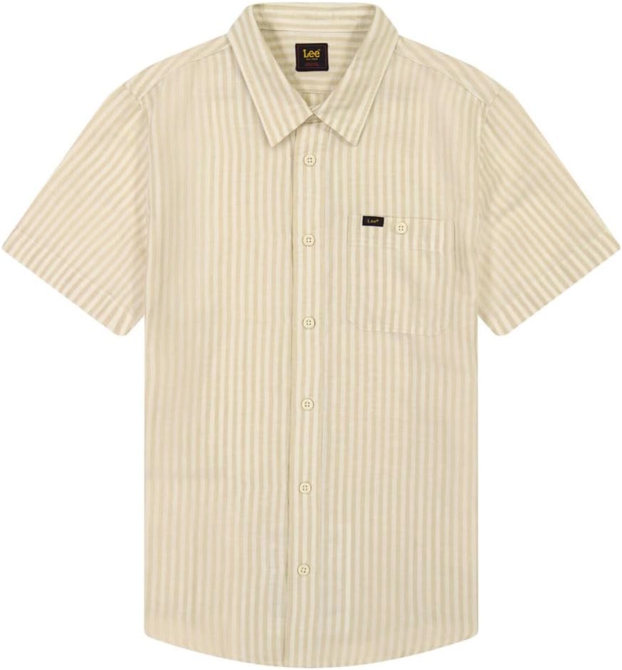 Lee Herren Ss Leesure Shirt, S Pioneer Ecru