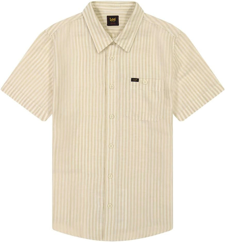 Lee Herren Ss Leesure Shirt, S Pioneer Ecru