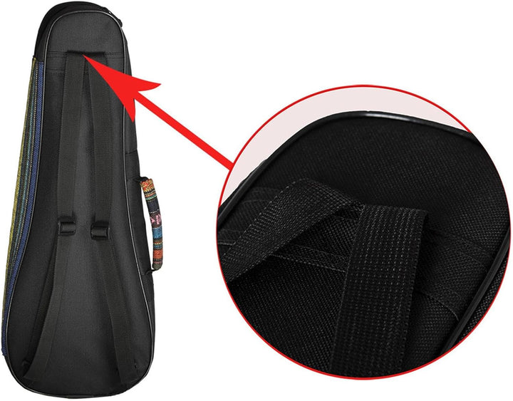 Gepolsterte Ukulele-Tasche, Bunte Ukulele-Tasche - Ukulele gepolsterte Tragetasche im Ethno-Stil - V