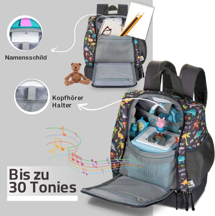 Knuffig Kindergartenrucksack ab 2 Jahre – Für Mädchen & Jungen – Mit isoliertem Fach für Brotdose –