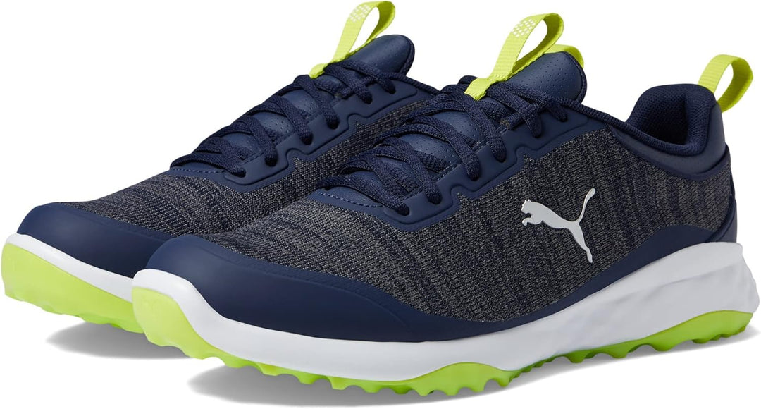PUMA GOLF Herren Fusion Pro Extra Wide Golfschuh 41 EU Peacoat Puma Silver Limepunch, 41 EU Peacoat