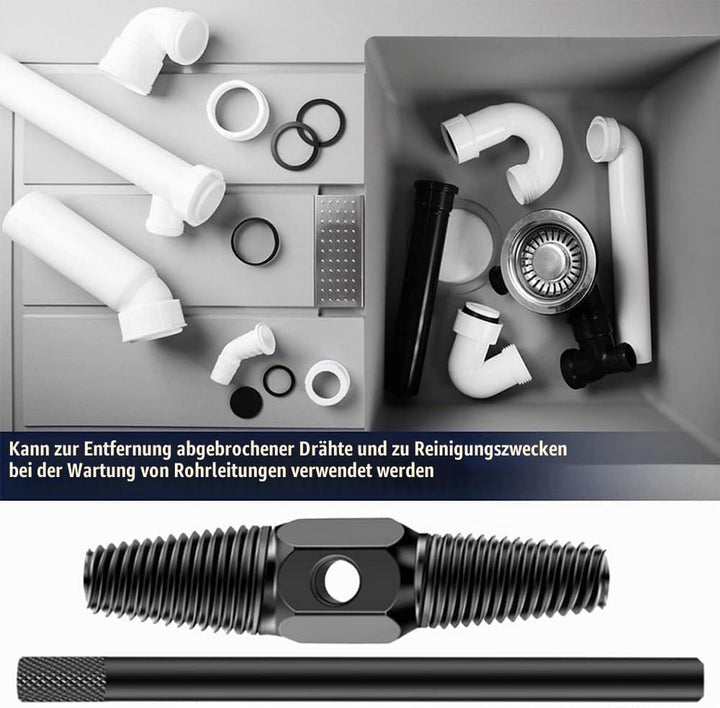 Doppelkopf Schraubenausdreher 1/2 und 3/4 Zoll mit Stick, Linksgewinde Ausdreher Rohrschraubenausdre